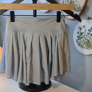 Chic Light Gray Skater Skirt